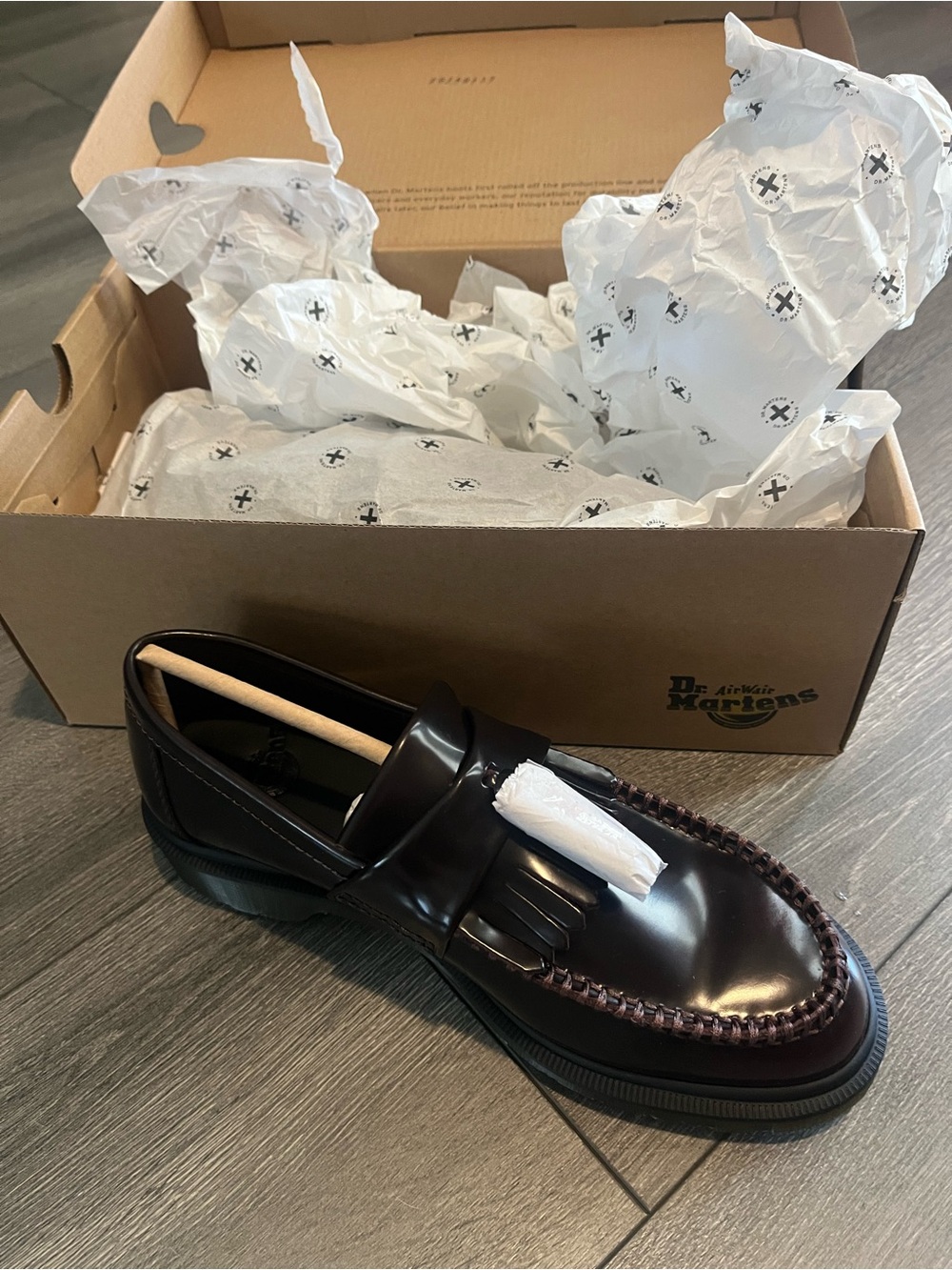 Dr. Martens Adrian Arcadia cherry red loafers US size  7 men size 8 women.